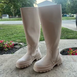 JustFab Cassietta Lug Sole Tall Boot